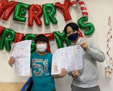 小学生　カラーテストでダブル100点！