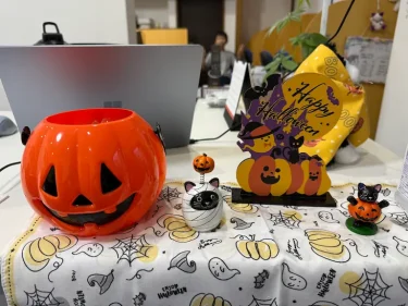 ハロウィンの飾り付け